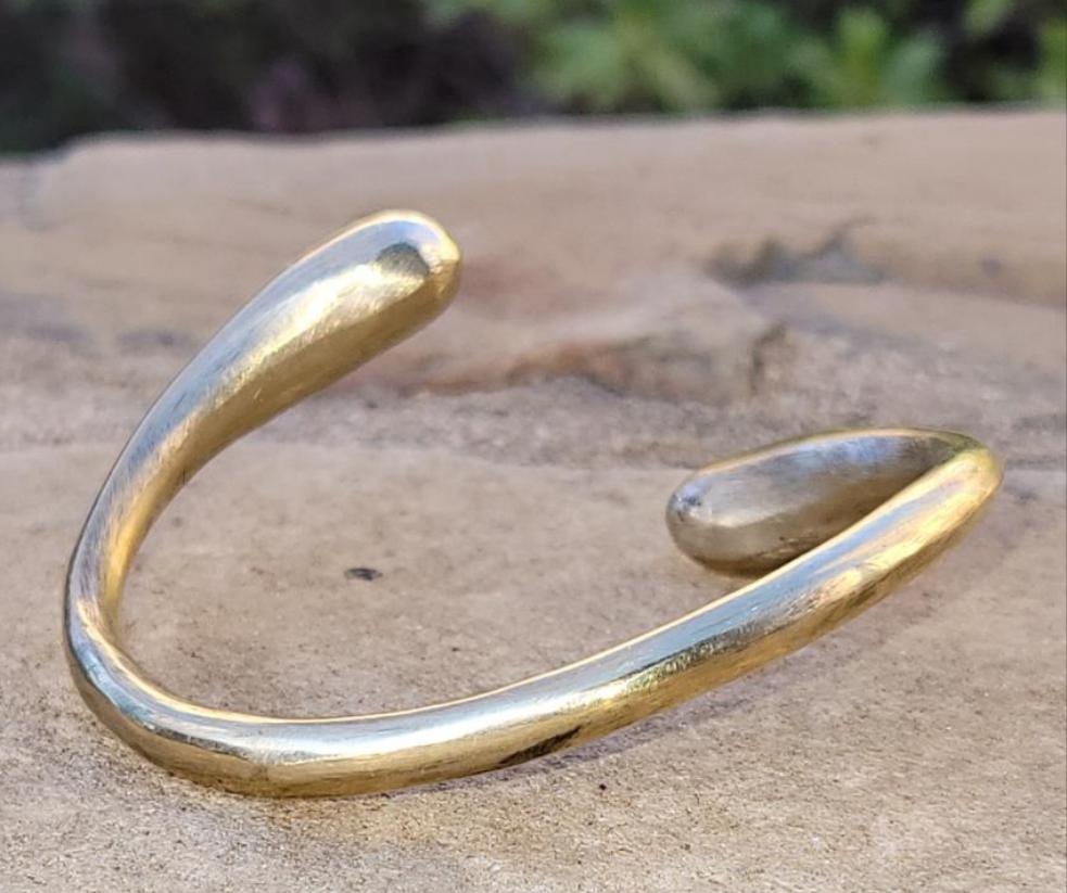 Infinity Interrupted Unisex Brass Bracelet