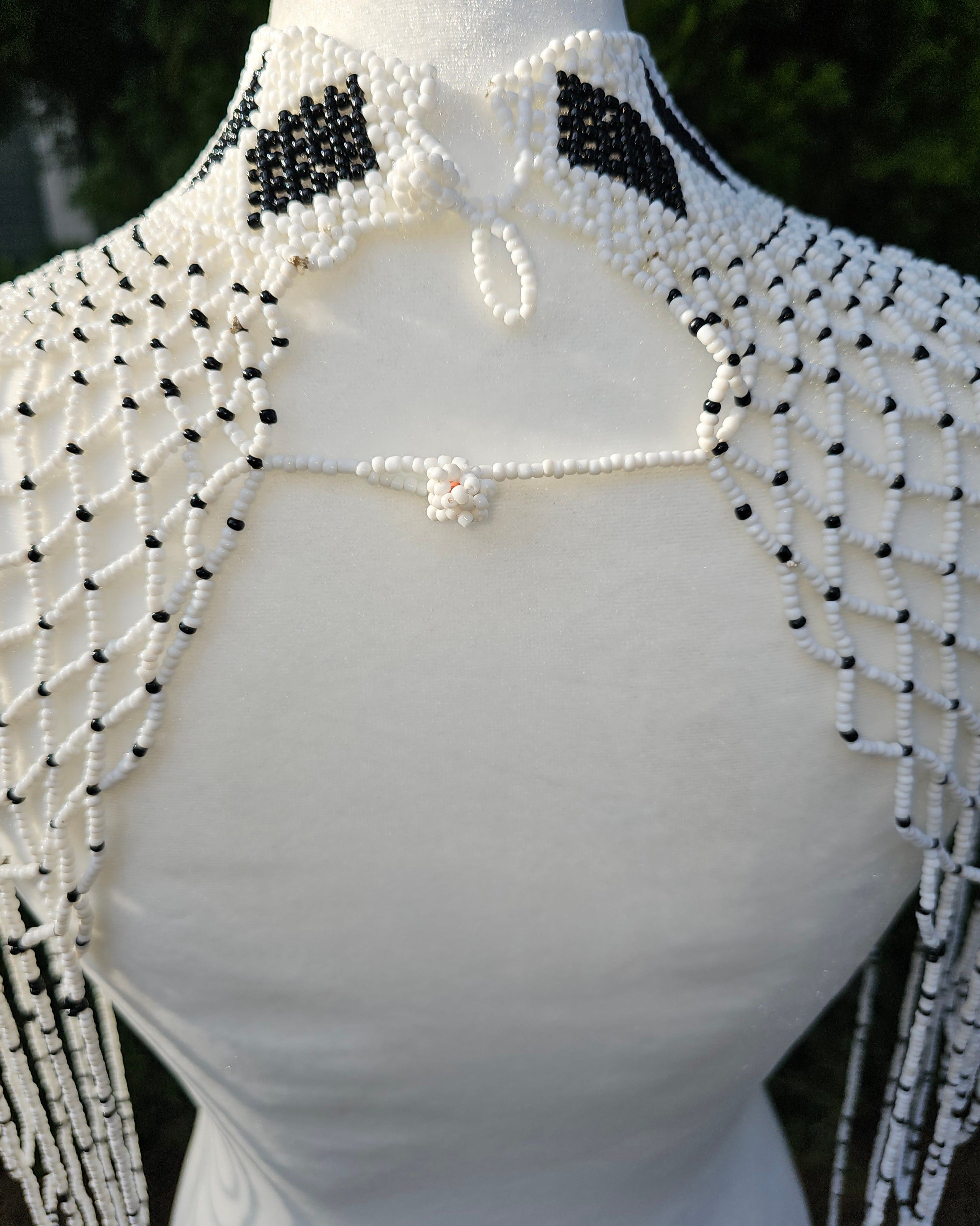 White & Black Body Necklace