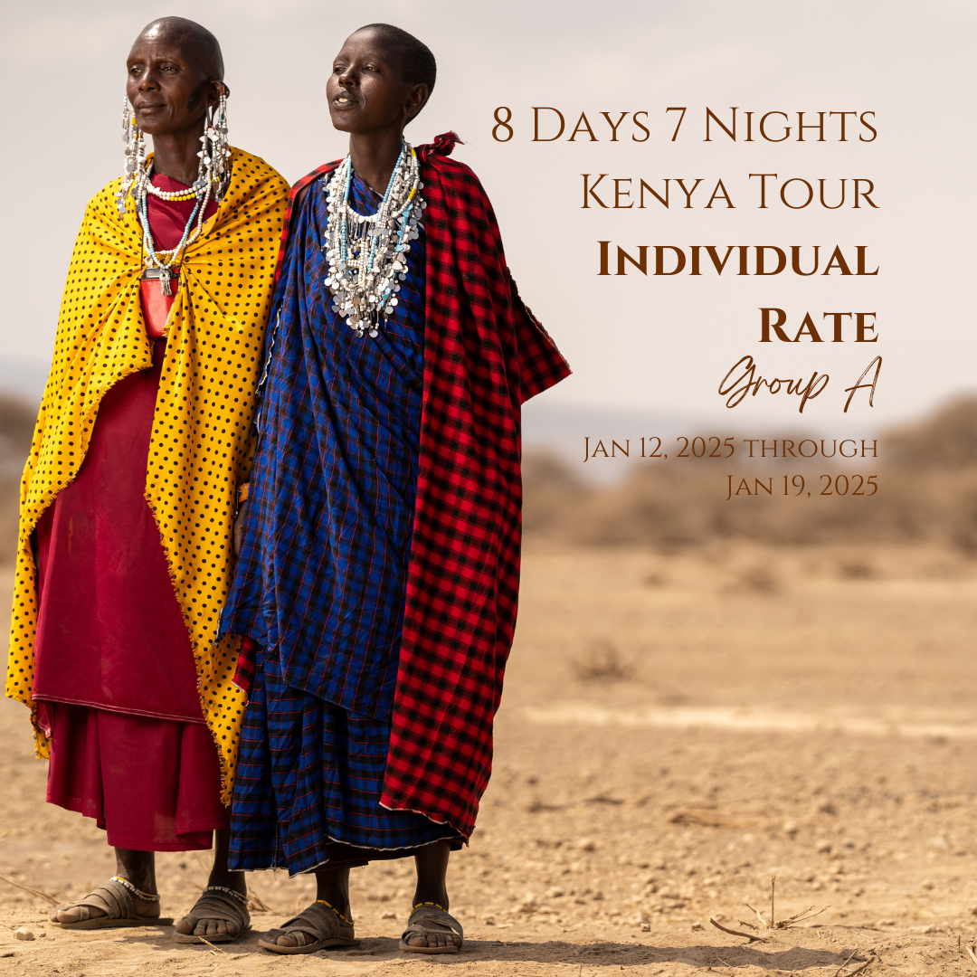 8 Days 7 Nights Kenya Tour Group A / Individual Rate (Jan 12, 2025 through Jan 19, 2025)