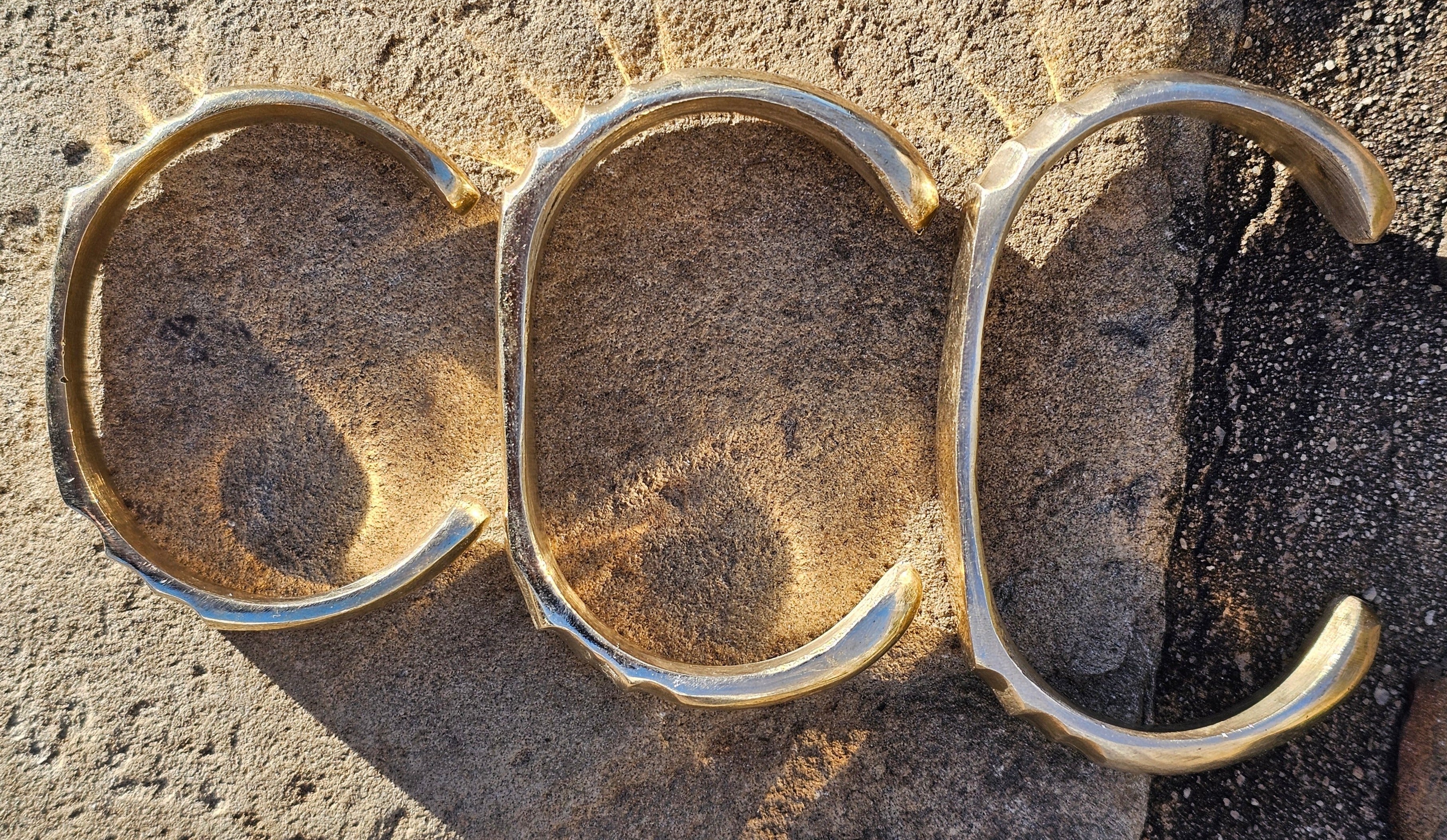 Large Warrior Unisex Brass Bracelet