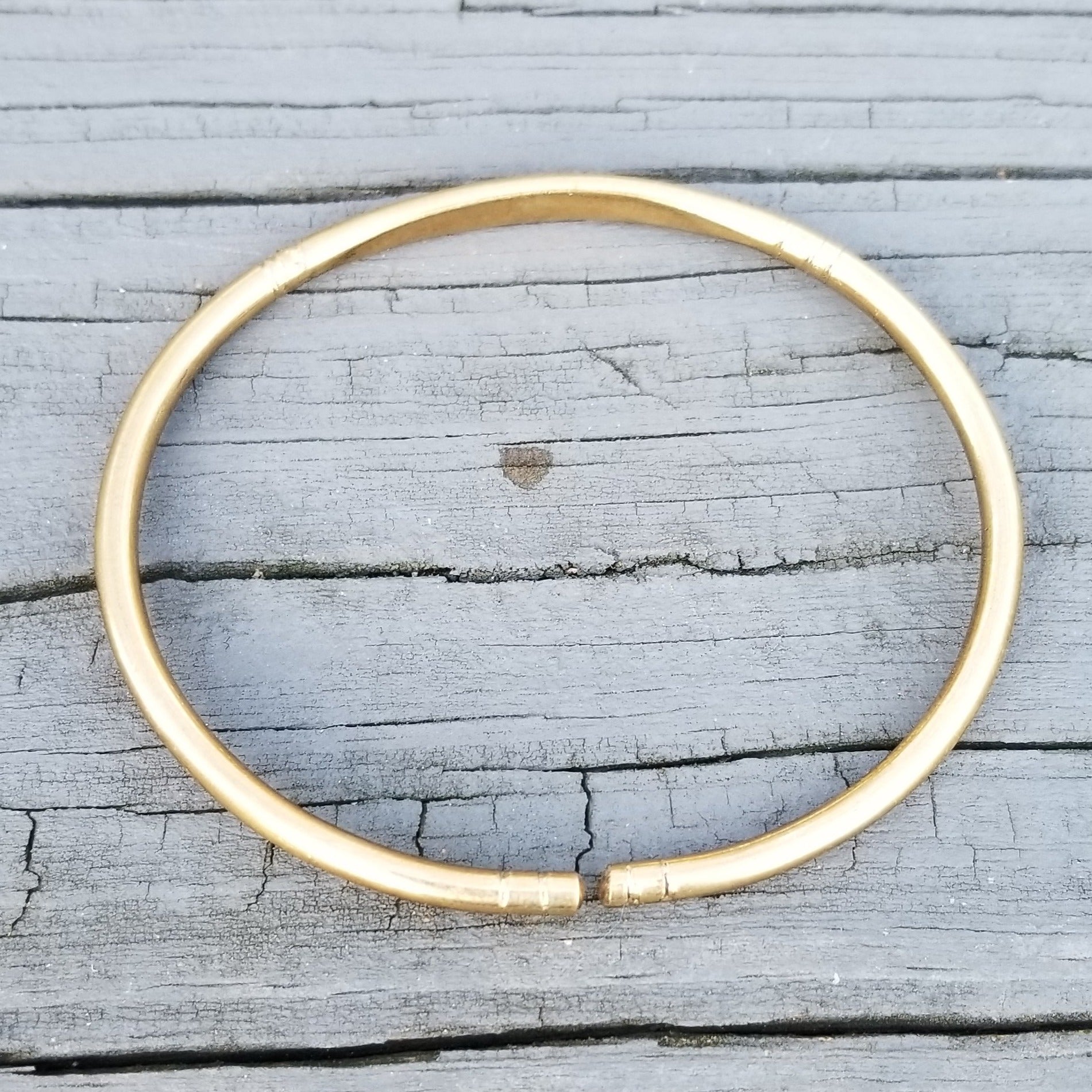 Thin Un-Etched Unisex Brass Bracelet