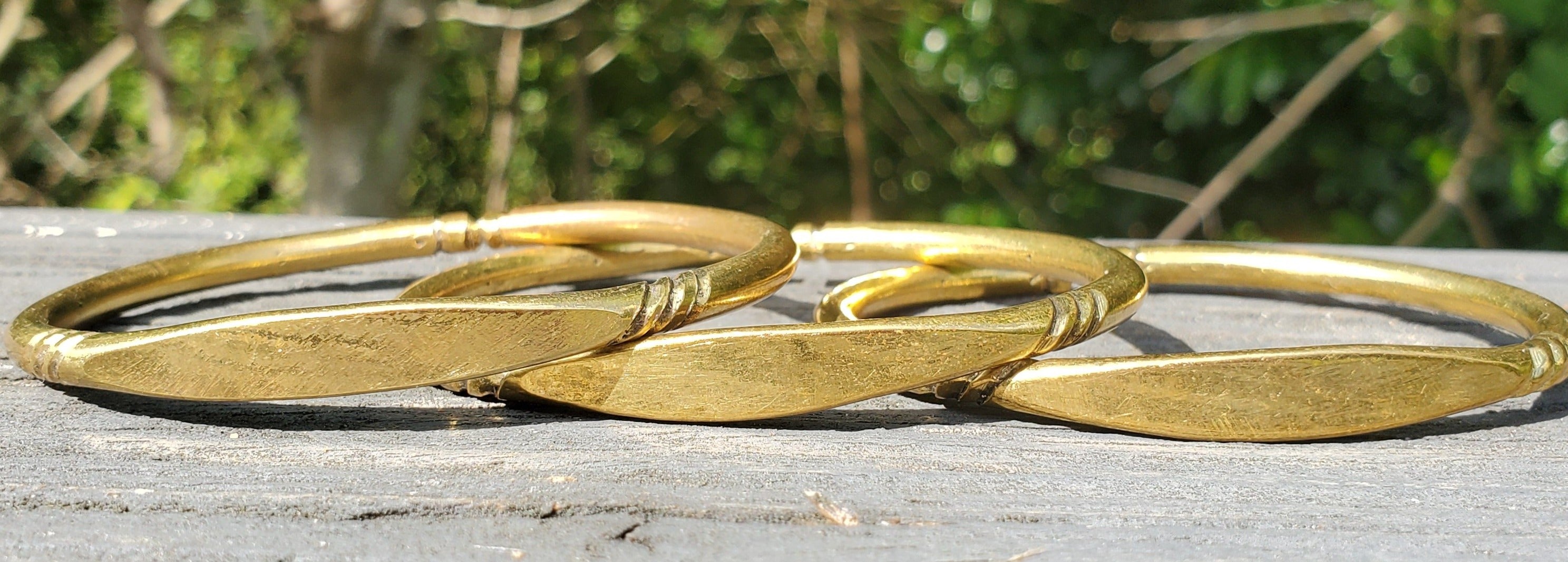 Un-Etched Unisex Brass Bracelet