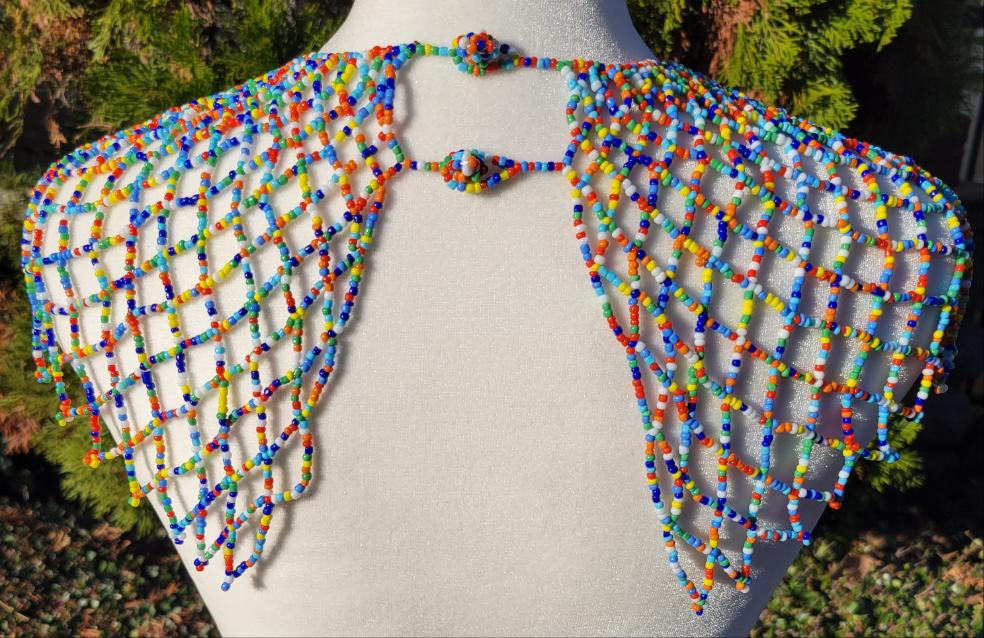 Multicolored Beaded Collar Necklace