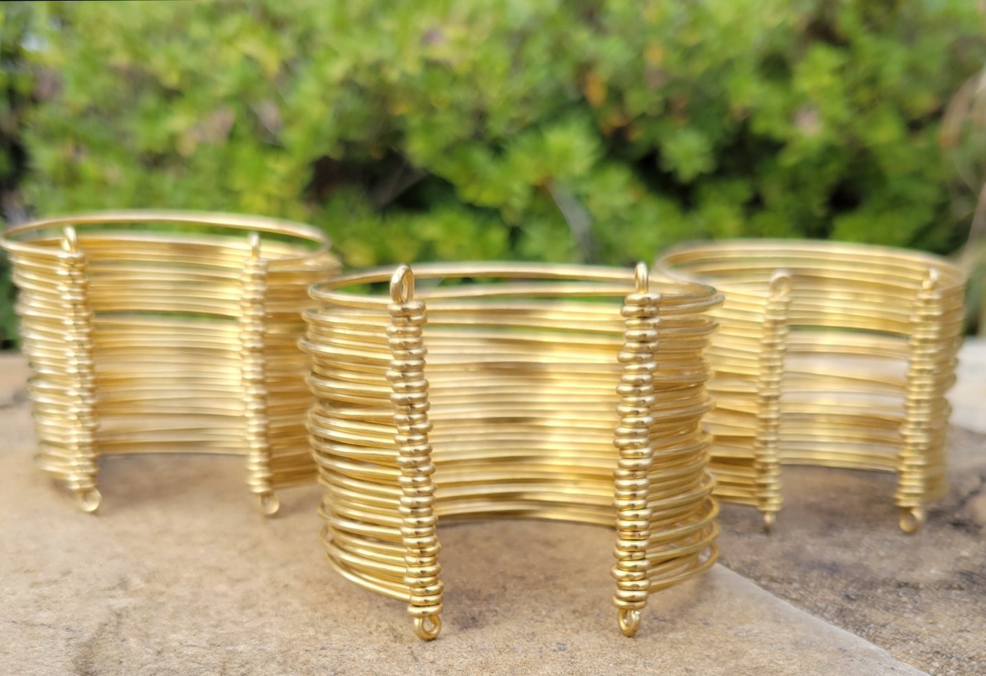 Wire Wrapped Kingdom Unisex Brass Cuff