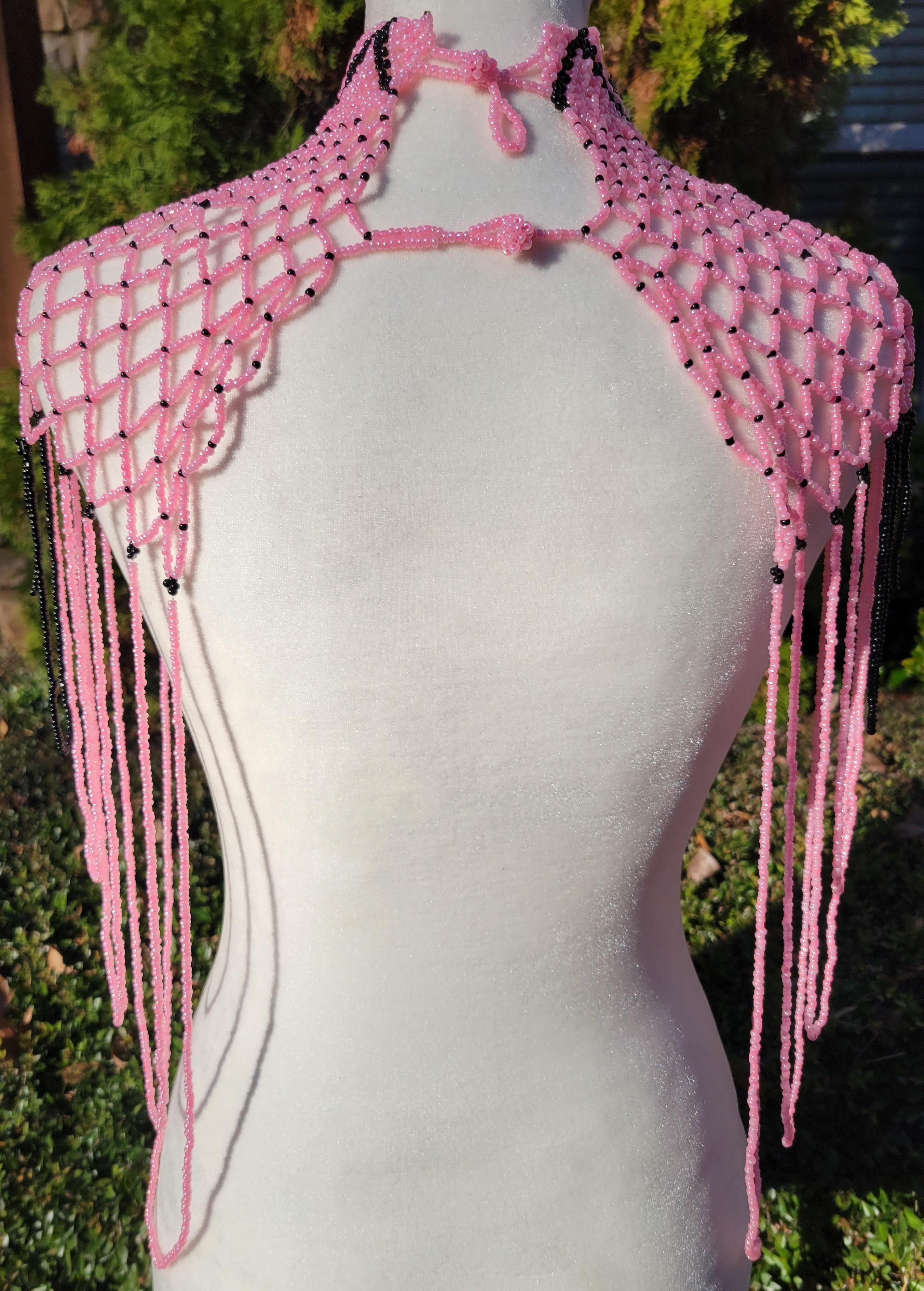 Pink and Black Body Necklace