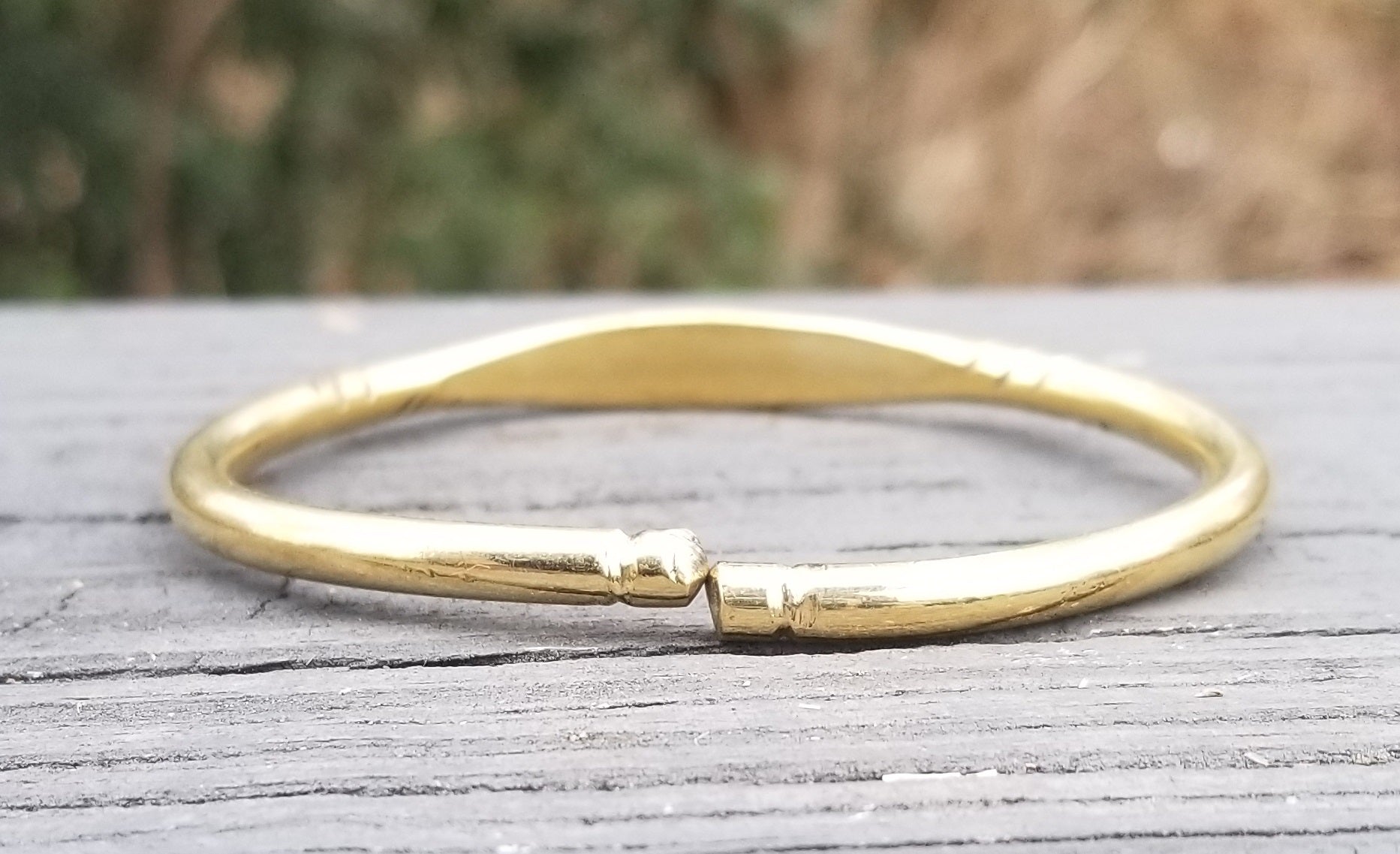 Un-Etched Unisex Brass Bracelet